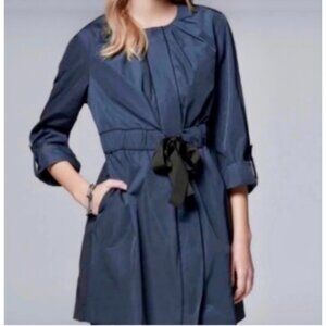 Simply Vera Vera Wang Women’s Navy Blue Water Resistant Trench Coat Size L